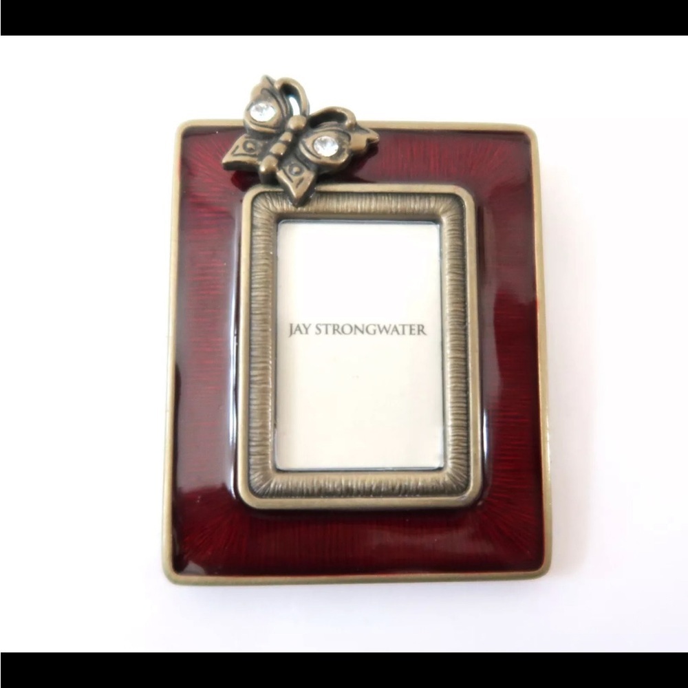 JAY STRONGWATER enamel photo frame Clip Pin w butterfly
5059